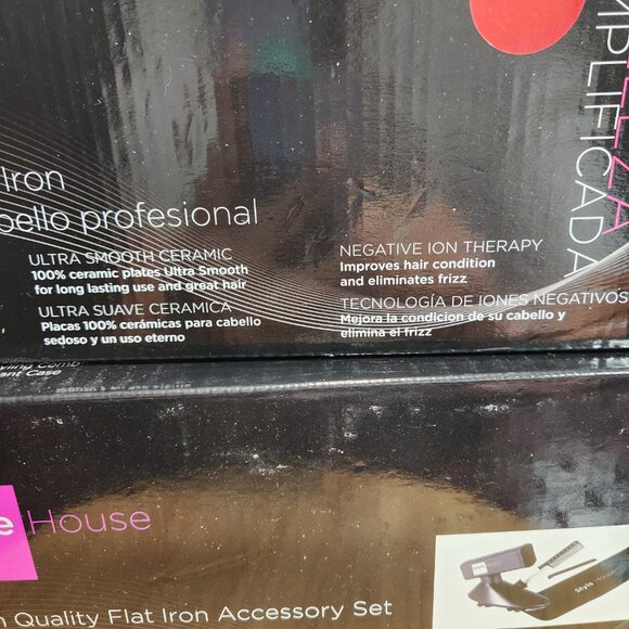 NIB Style House Pro Negative Ion Hair Styling Flat Iron red 1.25\